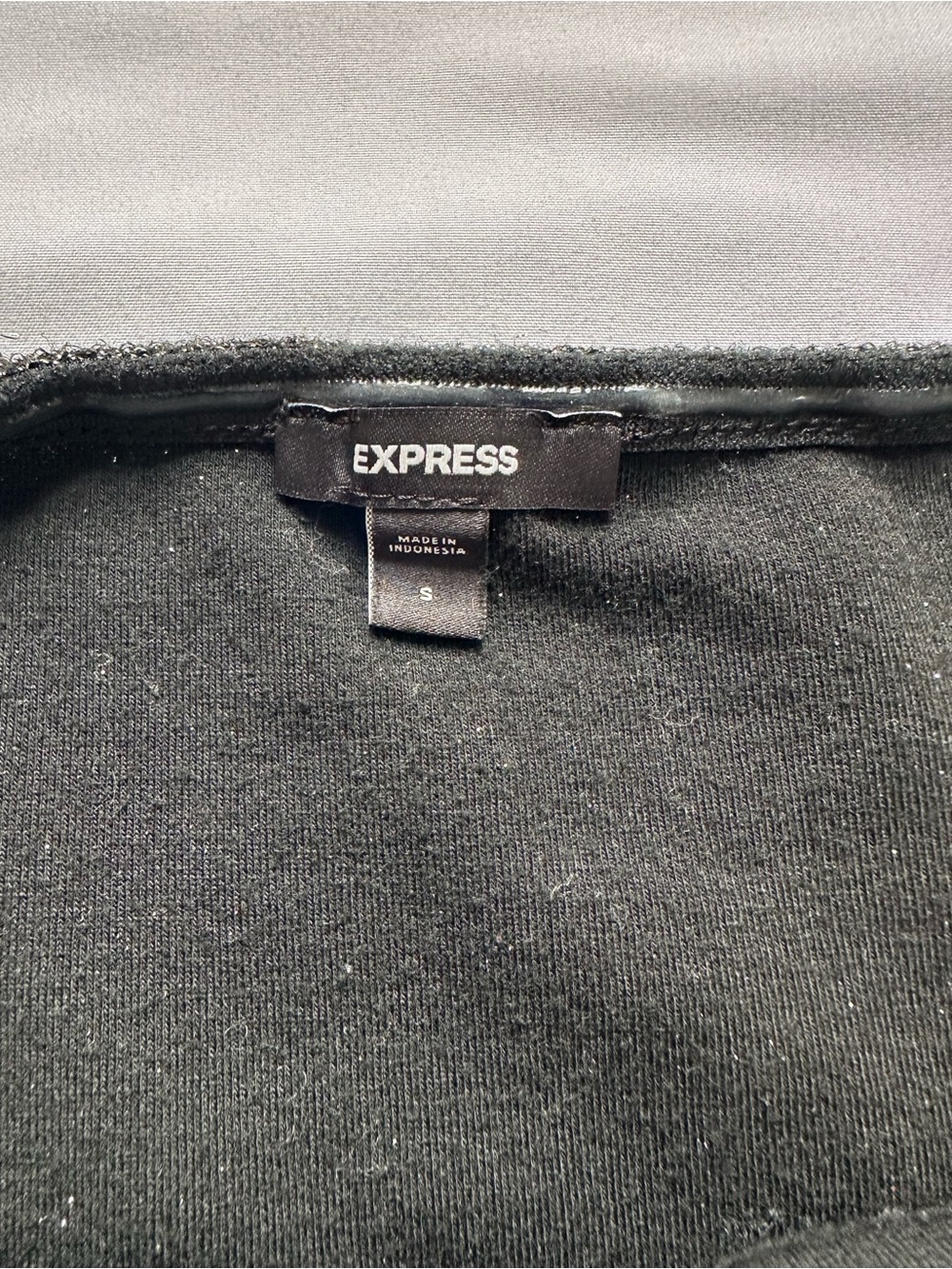 Express Black Glitter Halter Top - Picture 3 of 4